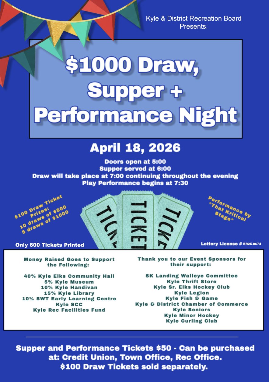 $1000 Draw, Supper and a Show!