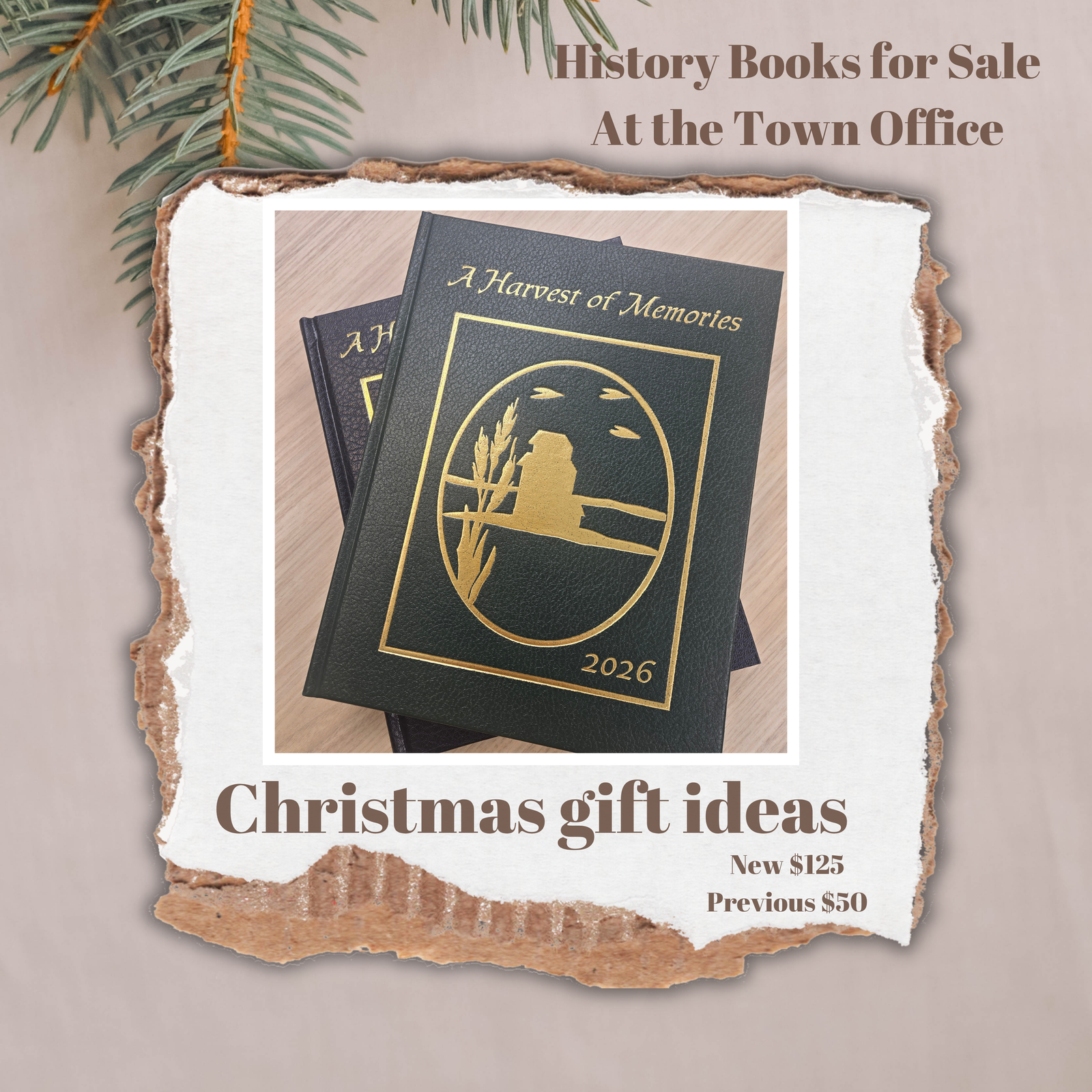 New History Books for Sale at the Town office